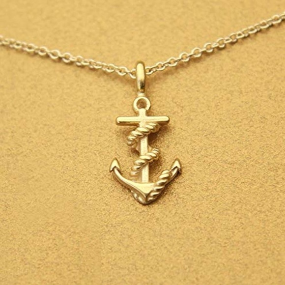 Jewelry - Gold Anchor Pendant Necklace NWT